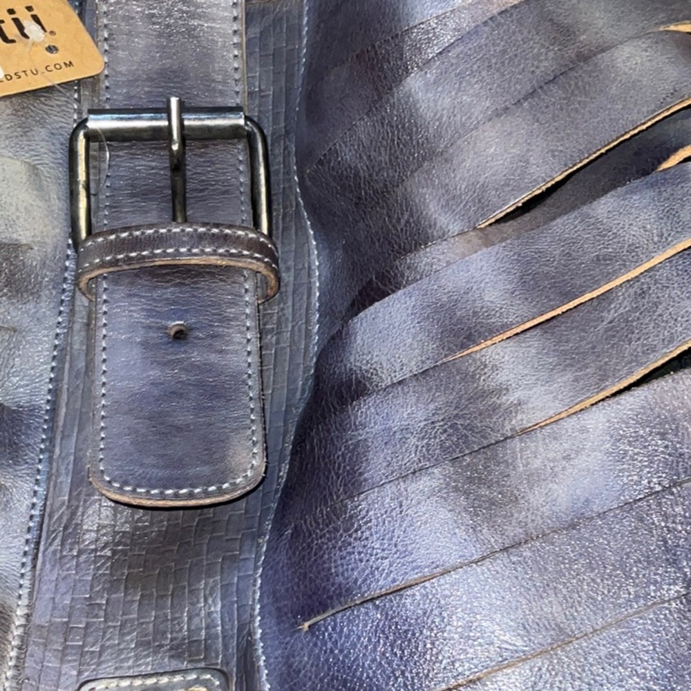 Bed stu Stylish Blue Leather Backpack - Picture 4 of 11